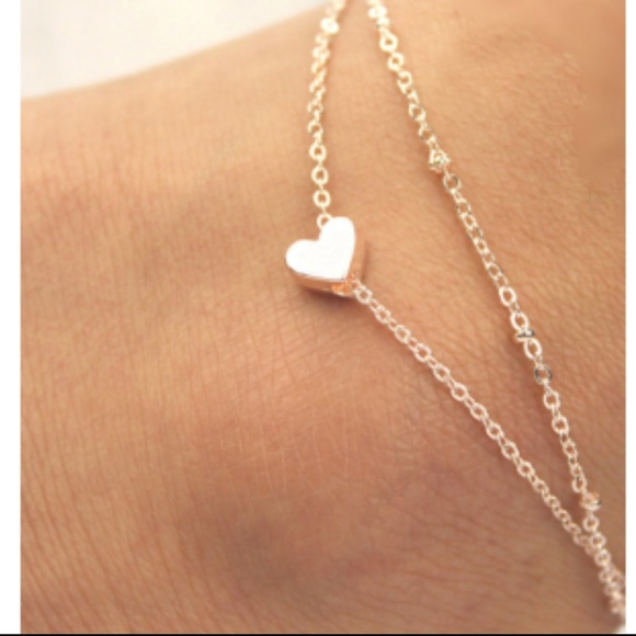 HEART CHARM ANKLET - Picture 3 of 4